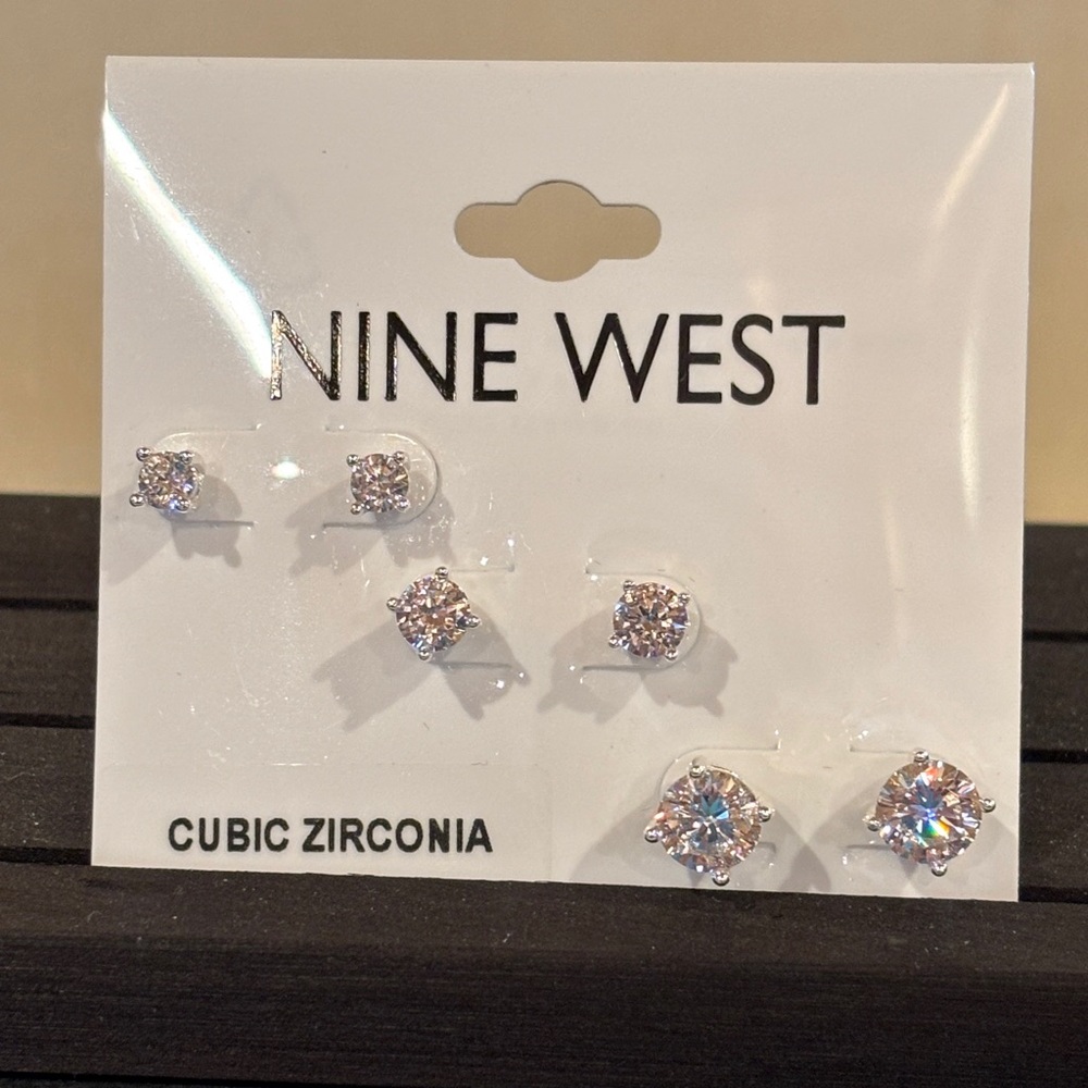 Nine West Sparkling Cubic Zirconia Earrings Set